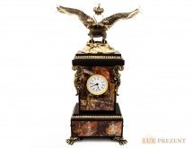 Часы "Двуглавый орел" камень яшма