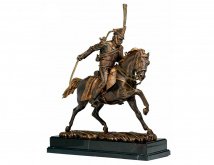 Авторская скульптура из бронзы "Гусар на коне"