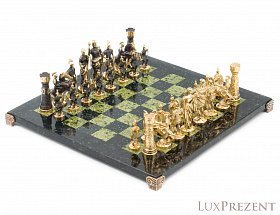 Шахматы Римские бронза змеевик
