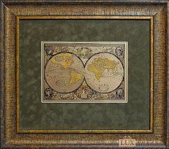 Офорт Карта мира