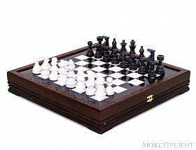 Шахматы Европейские мрамор-венге