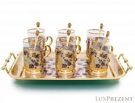 Чайный набор Цветы Златоуст