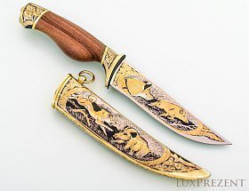 Златоустовский нож Охота на кабана