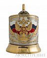 Подстаканник Герб России позолоченный с эмалью