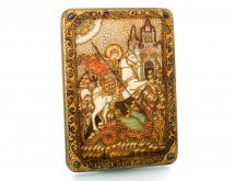 Икона подарочная "Чудо святого Георгия о змие"