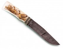 Нож из дамасской стали "Охота на уток"
