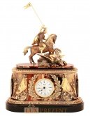 Каминные часы с бронзой "Георгий Победоносец"