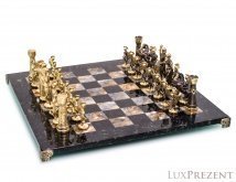 Шахматы "Римские" бронза, офиокальцит
