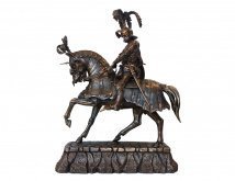 Авторская скульптура из бронзы "Конный рыцарь"