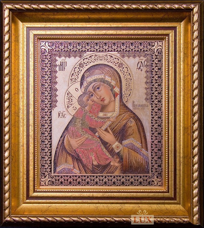Гравюра Икона Владимирской Божией матери