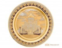 Златоустовская тарелка "Храм Христа Спасителя"