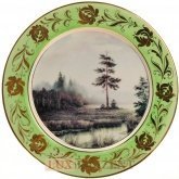 Декоративная тарелка "Осенний лес"