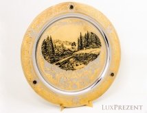 Сувенирная тарелка "Природа" Златоуст