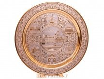 Сувенирная тарелка "Виды Москвы" Златоуст