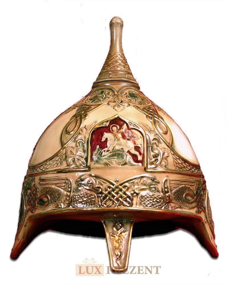 Фарфоровый штоф Богатырский шлем