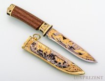 Златоустовский нож "Охота на лося"