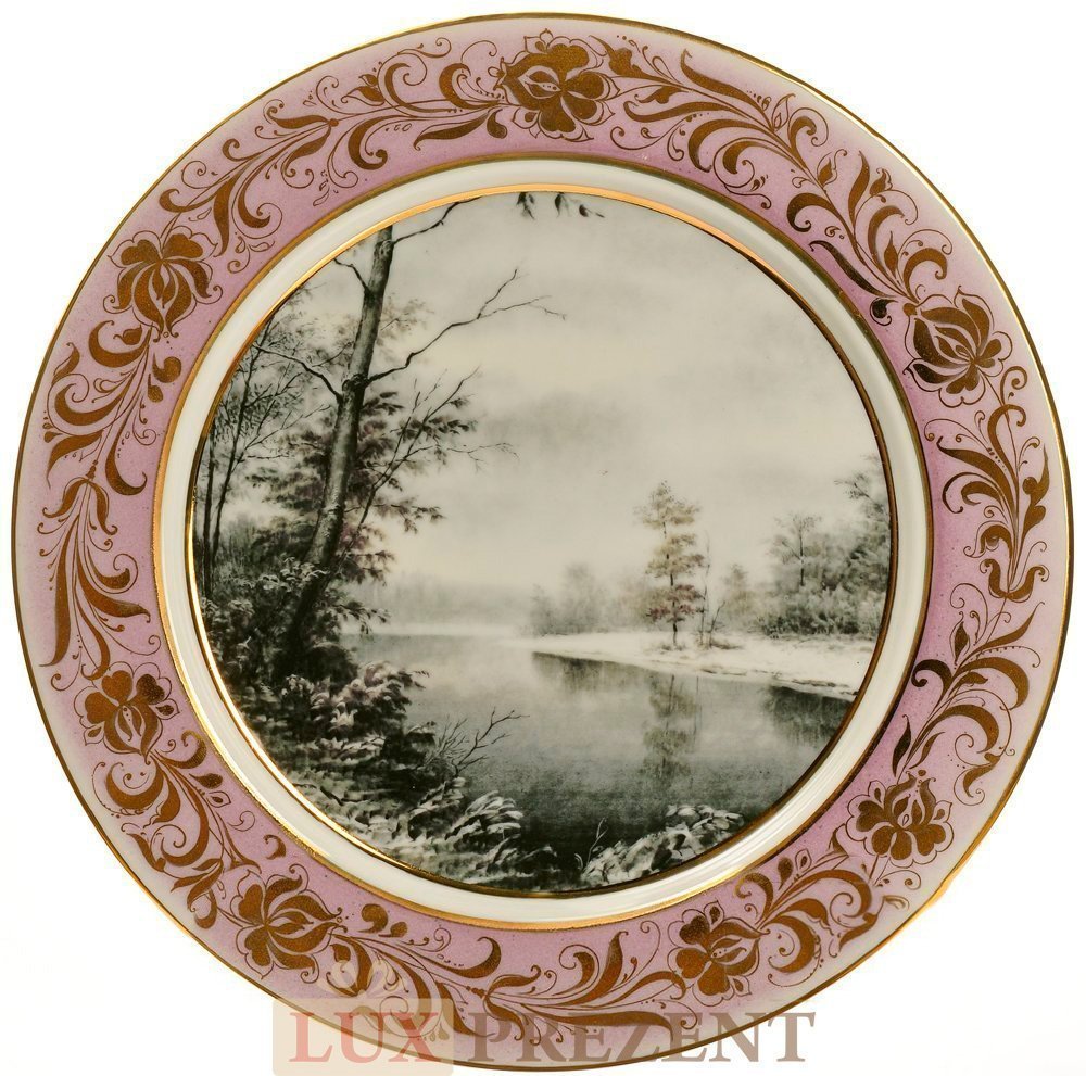 Сувенирная тарелка "Зимний пейзаж"