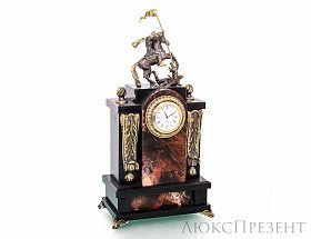 Часы из камня Георгий Победоносец
