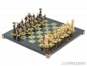 Шахматы Римские бронза змеевик