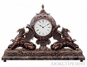 Авторские часы из бронзы Грифоны