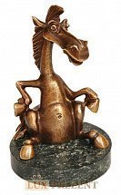 Статуэтка «Конь богатырский» патинированная