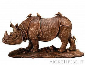 Авторская скульптура из бронзы Носорог