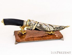 Нож на подставке Сокол Златоуст