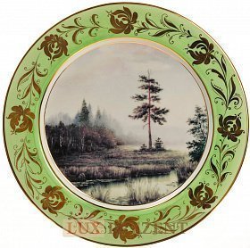 Декоративная тарелка Осенний лес