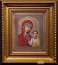 Гравюра Икона Казанской Божией матери
