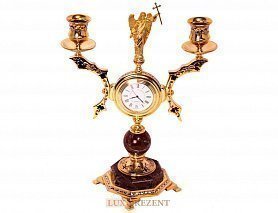 Часы с канделябрами Ангел Златоуст