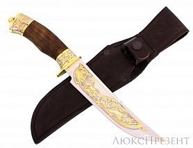 Кованый нож «Охота на лося» Златоуст