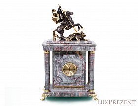 Часы-сейф из камня Георгий Победоносец