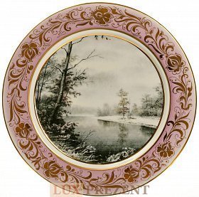 Сувенирная тарелка Зимний пейзаж